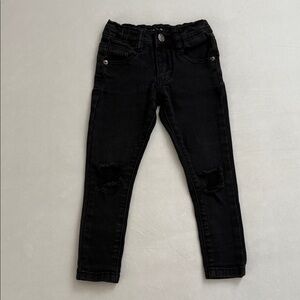 BxB Army Kids Black Ripped Jeans Size 3-4 Years